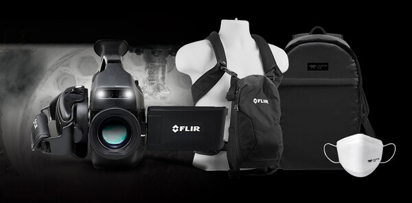 텔레다인 플리어가 무료 증정하는 FLIR GFx320의 휴대용 가방과 마스크, 노트북 가방