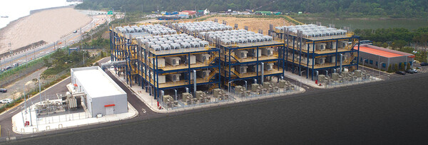세계 최초 50MW 상업용 부생수소 연료전지발전설비인 대산 수소연료전지 발전소.