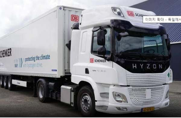 하이존 모터는 수소연료전지트럭을 독일에서 운행 개시한다고 밝혔다.