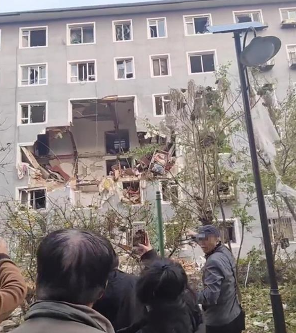 가스폭발사고가 일어난 중국의 아파트 단지
