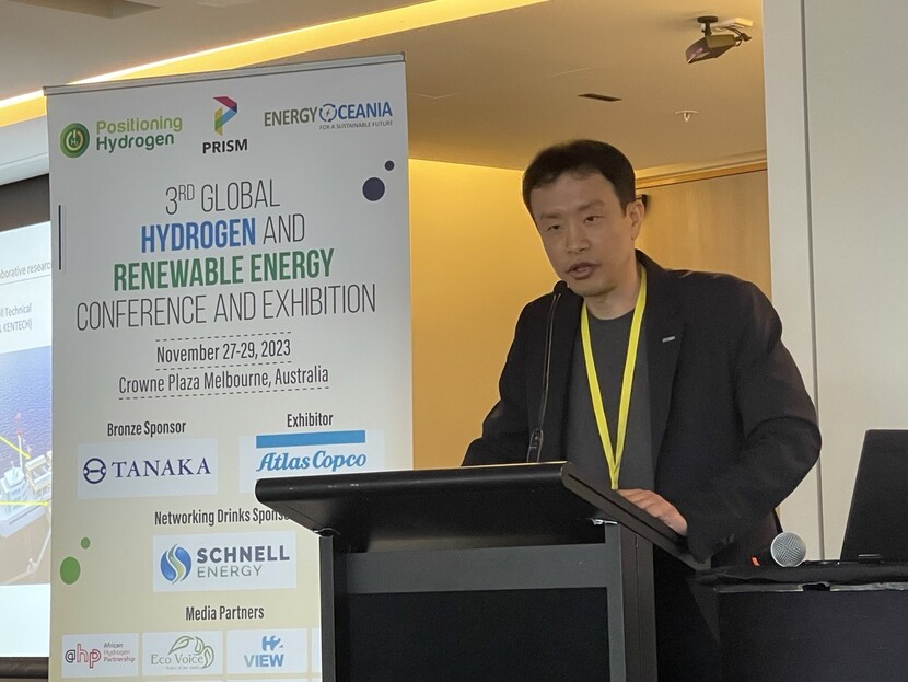 한국에너지공대 수소에너지트랙 황지현 교수는 호주 학회에서 키 스피커로 개회 발표했다.
