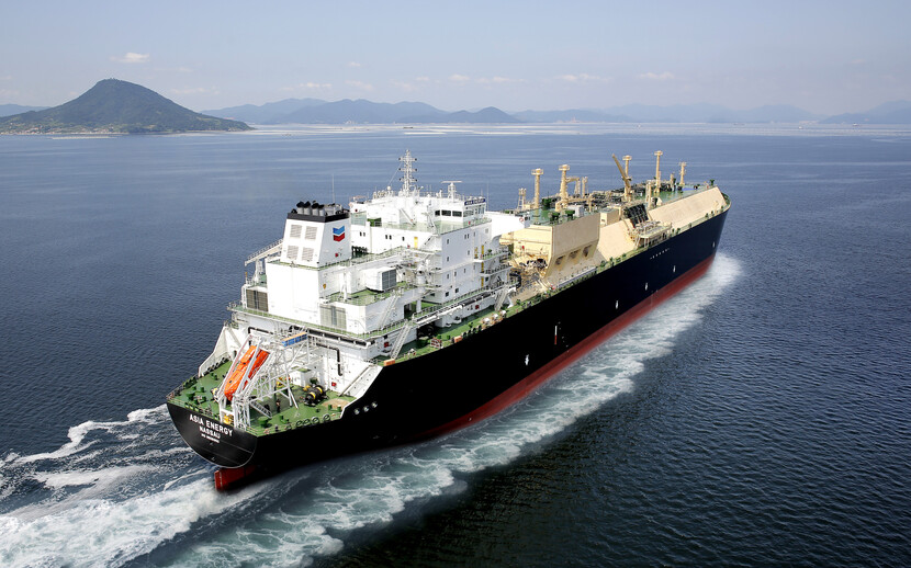 HD현대마린솔루션과 셰브론이 저탄소 선박으로 개조하기로 한 16만 입방미터급 LNG운반선.<br>