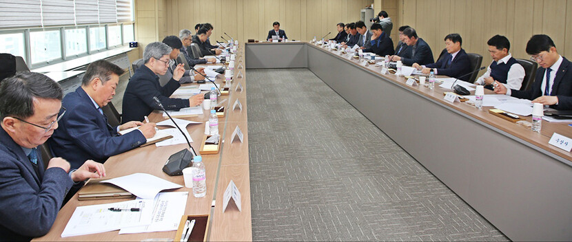 가스공사업협의회 김영태 회장이 회의를 주재하고 있다.